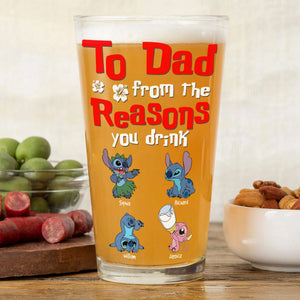 Personalized Gifts For Dad Beer Glass 02qhqn080524 - Drinkware - GoDuckee