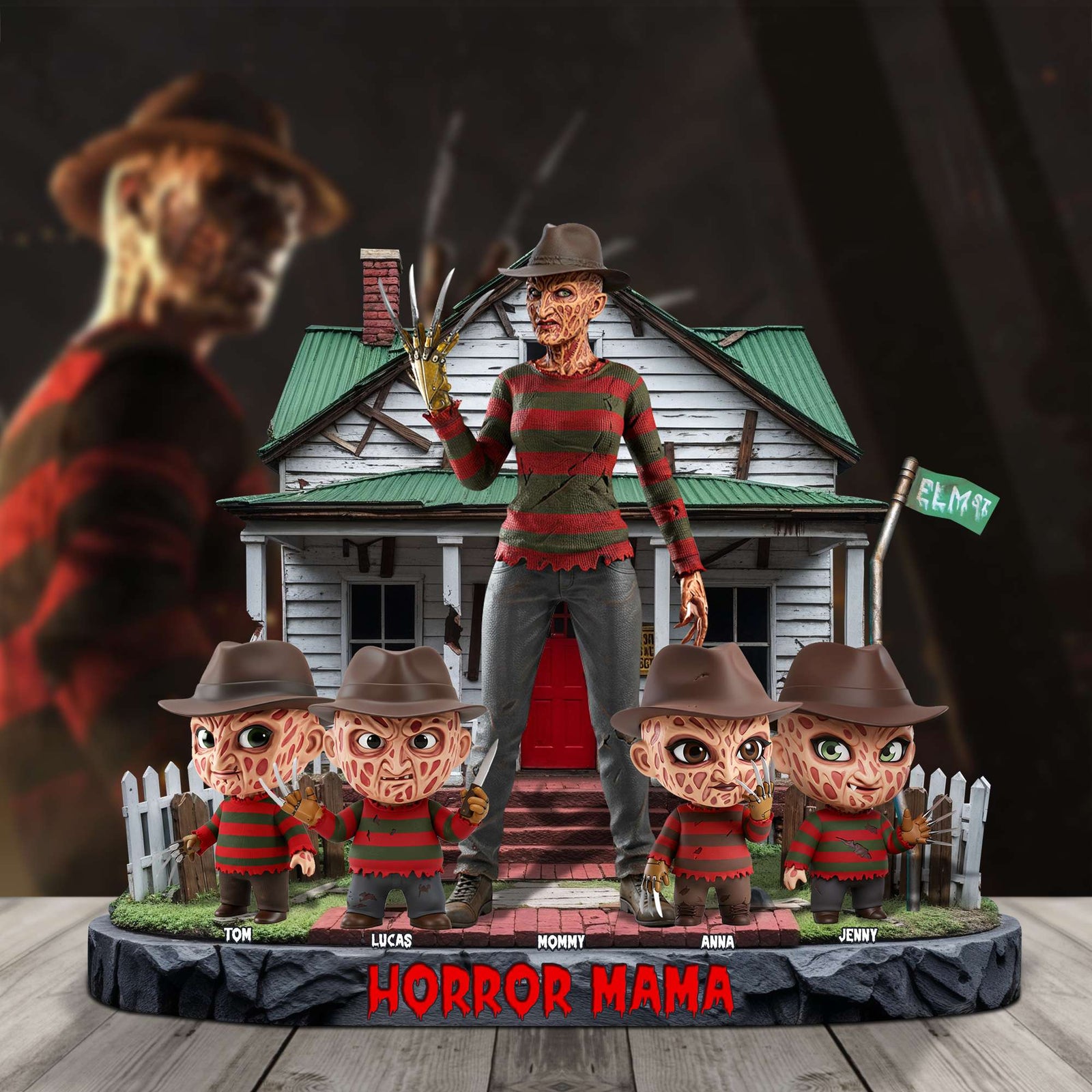 Personalized Gifts For Mom Acrylic Plaque- Horror Mama & Little Ones 02QHTN160425-Homacus