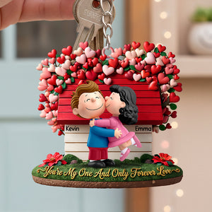 Lovely Kissing Couple Keychain - Personalized Gifts For Couple 02huta290126 - Keychains - GoDuckee