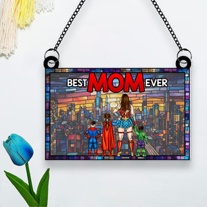 Personalized Gifts For Mom Suncatcher Window Hanging Ornament 02ohqn230424pa Mother's Day - Ornaments - GoDuckee