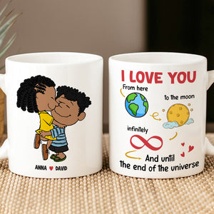 Personalized Gifts For Couple Coffee Mug 04totn020124hg Love You Until The End Of The Universe - Coffee Mug - GoDuckee