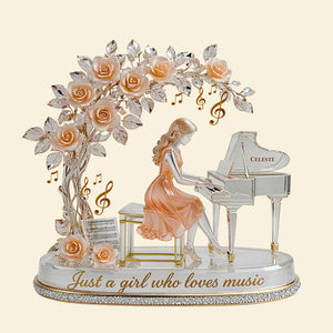 Girl Playing Piano Acrylic Plaque - Personalized Gifts For Piano Lover 01qhdt090725 - Shaped Plaques - GoDuckee