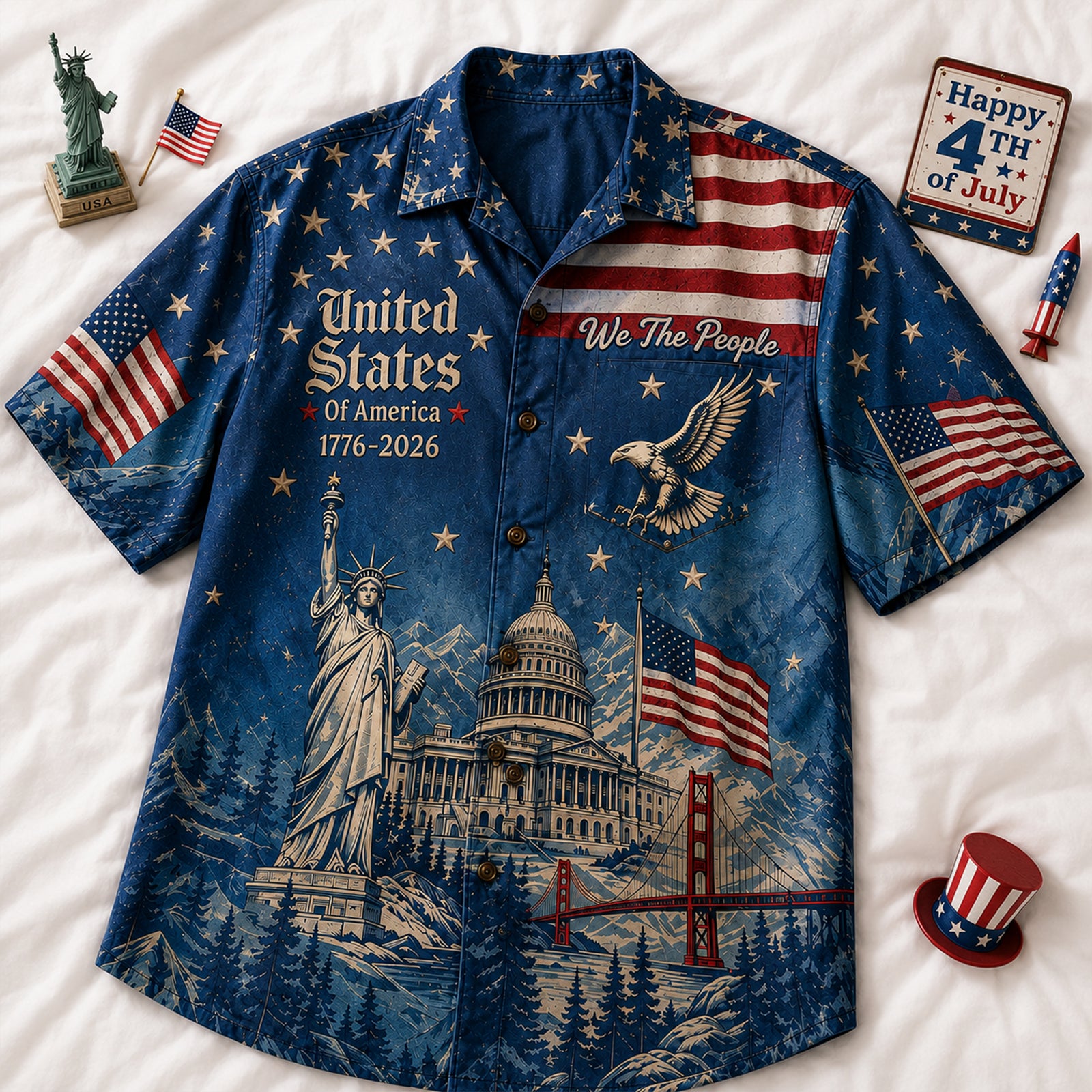 Land Of The Free Hawaiian Shirt - Personalized Gifts For Patriots 02PALU260526 - Hawaiian Shirts - GoDuckee