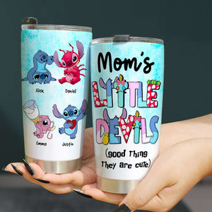 Personalized Gifts For Mom Tumbler Mom's Little Devils 01qhhn290124 - Tumbler Cups - GoDuckee