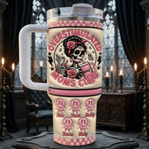Overstimulated Moms Tumbler Handle - Personalized Gifts For Mom 03QHLU130326 - Tumbler Cup - GoDuckee