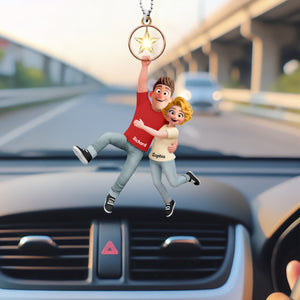 Fun Hanging Couple Car Ornament - Personalized Gifts For Couple 04qhqn131225 - Ornament - GoDuckee