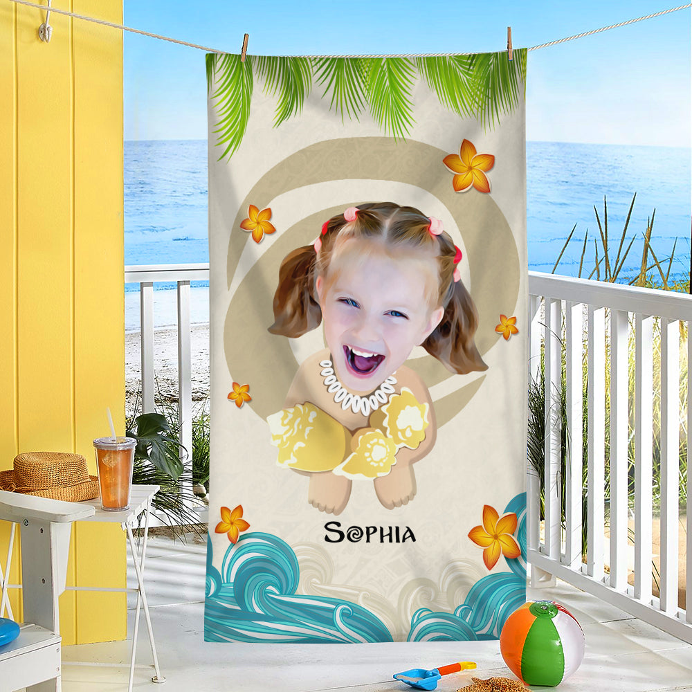 Baby Girl Beach Trip, Personalized Beach Towel, Summer Gift For Baby Girl 03qhqn190623 - Beach Towel - GoDuckee