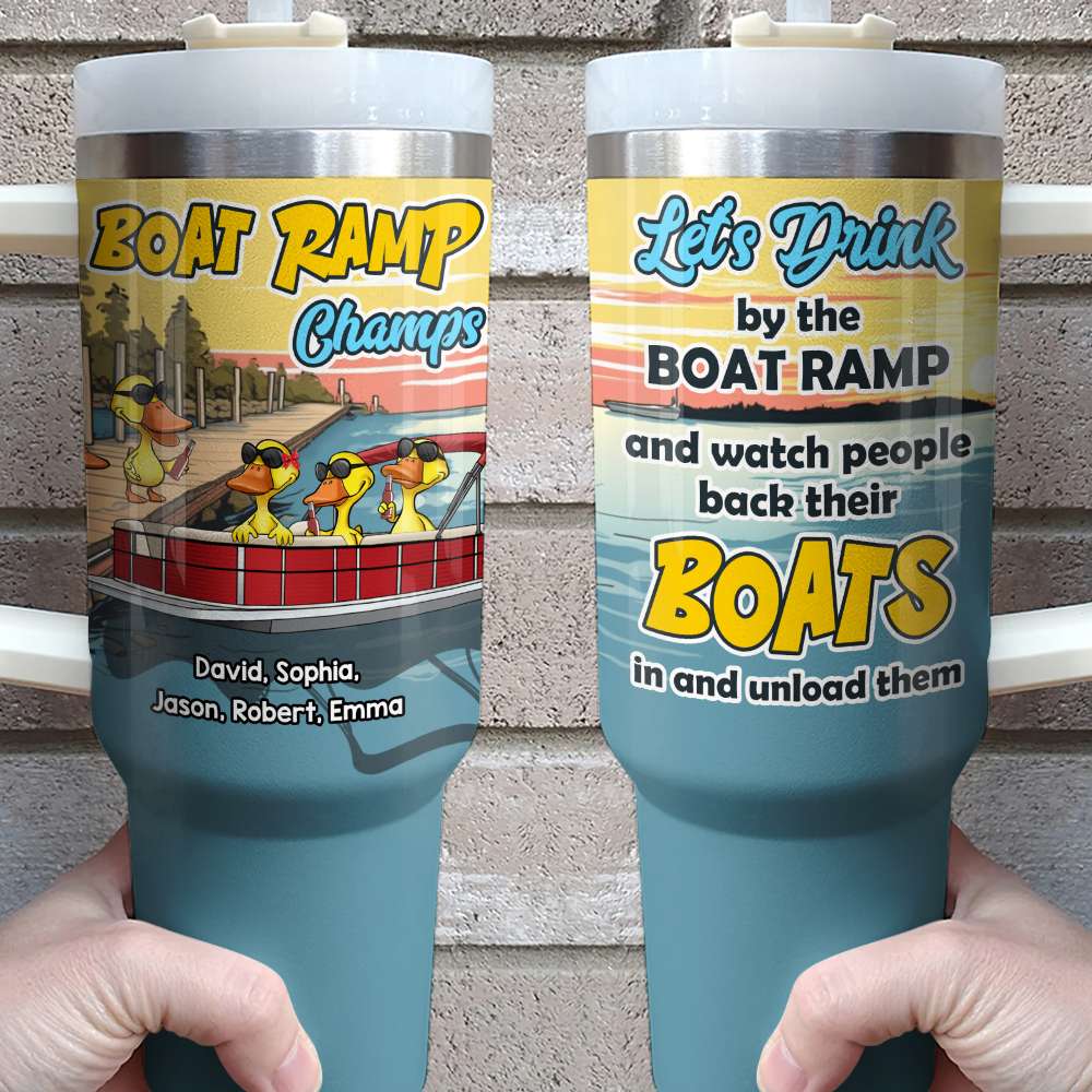 Personalized Gifts For Family Tumbler Lets Drink By The Boat Ramp - Tumbler Cups - GoDuckee