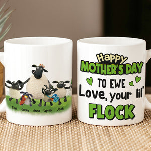 Personalized Gifts For Mom Coffee Mug Happy Mother's Day To Ewe Love, Your Lil' Flock 05qhtn150324 - Coffee Mugs - GoDuckee