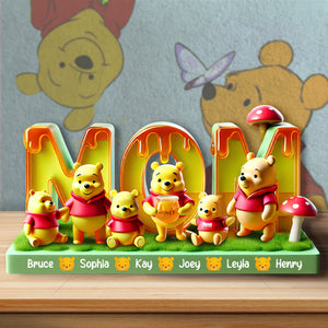 Personalized Gifts For Mom Acrylic Plaque, Adorable Bear Cub 03TGLU040425 - Shaped Plaques - GoDuckee