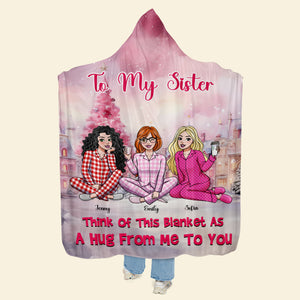 Personalized Gifts For Sister Christmas Blanket Hoodie 04XQMH061124HH - Blanket - GoDuckee