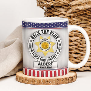 Custom Rank Badge Gifts For Police Mug 04qhqn020824 - Coffee Mug - GoDuckee