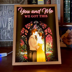 Romantic Couple, You And Me, We Got This, Personalized Light Picture Frame, Couple Gifts, Gifts For Him, Gifts For Her - Poster & Canvas - GoDuckee