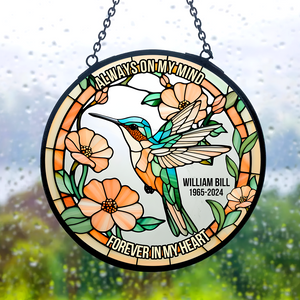 Personalized Heaven Hummingbird Suncatcher, In Loving Memory Of The Lost Loved One 03qhpu280225 - Ornament - GoDuckee