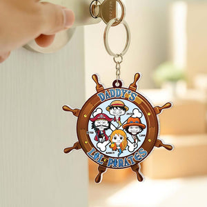 Funny Dad Pirates Personalized Dad Keychain 02TOPU100124HA - Keychains - GoDuckee