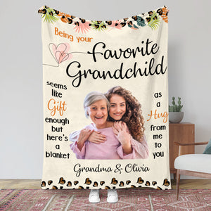 Being Your Favorite Grandchild, Personalized Blanket, Family Gifts - Blanket - GoDuckee