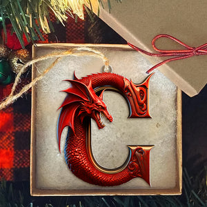 Dragon Hanging Ornament - Custom Alphabet Letter Christmas 04HUTN041124 - Ornament - GoDuckee