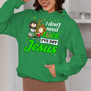 Personalized Gifts For Jesus Lover Shirt, I Don't Need Luck I've Got Jesus 01tgpu050225hg - Shirts - GoDuckee