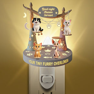 Furry Overlord Acrylic Night Light - Personalized Gifts For Cat Lovers 02tgqn080725 - Night Lights - GoDuckee