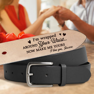 Personalized Gifts For Him Leather Belt With Secret Message 04ohtn071224 - Belts - GoDuckee