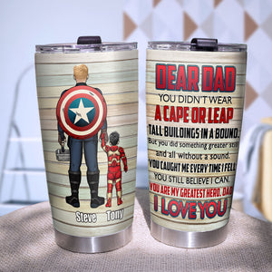 You Are My Greatest Hero Personalized Dad Tumbler TZ-TCTT-01HTPO260523TM - Tumbler Cup - GoDuckee