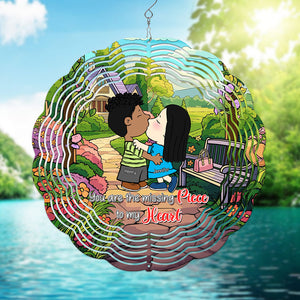 Personalized Gifts For Couple 3D Wind Spinner Missing Piece 01XQQN191224HG - Ornament - GoDuckee