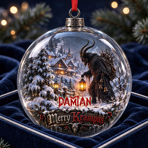 Eerie Krampus Night Acrylic Ornament, Personalized Gifts For Folklore Lovers 10qhdt091026