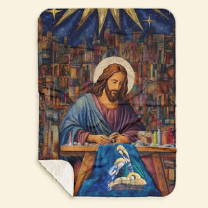 Jesus Christ Quilting Blanket, Gifts For Christian Quilter 02QHLU110924 - Blanket - GoDuckee