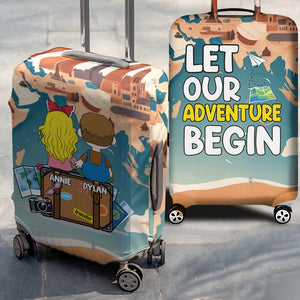 Personalized Gift For Couple Luggage Cover Let Adventure Begin 06TOLU251224HG - Luggage Covers - GoDuckee