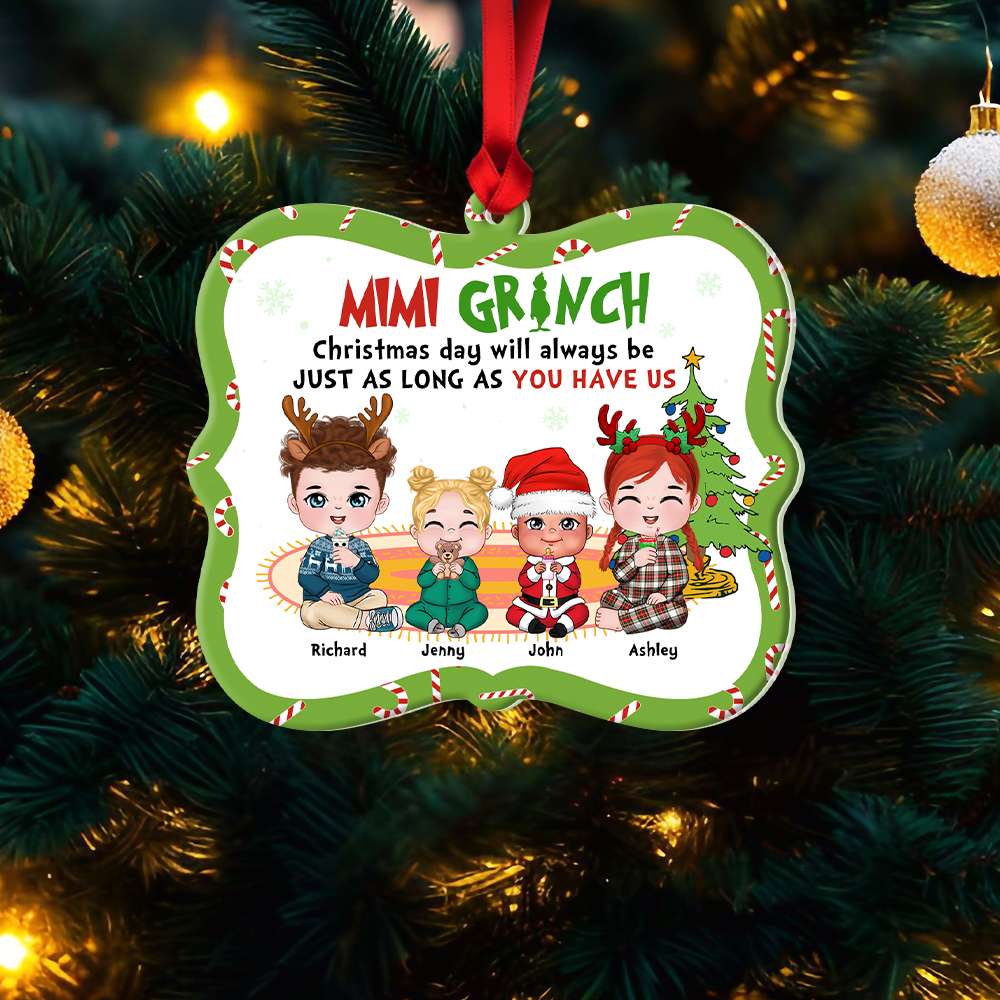 Christmas Day Will Always Be, Gift For Family, Personalized Acrylic Ornament, Kids Ornament, Christmas Gift 01HTHN161023HH [UP TO 12 KIDS]