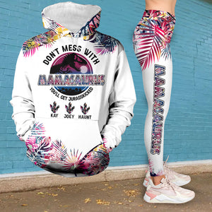 Personalized Gifts For Mom Set Hoodie & Leggings- Don't Mess With Mamasaurus 02OHLU040325 - AOP Products - GoDuckee