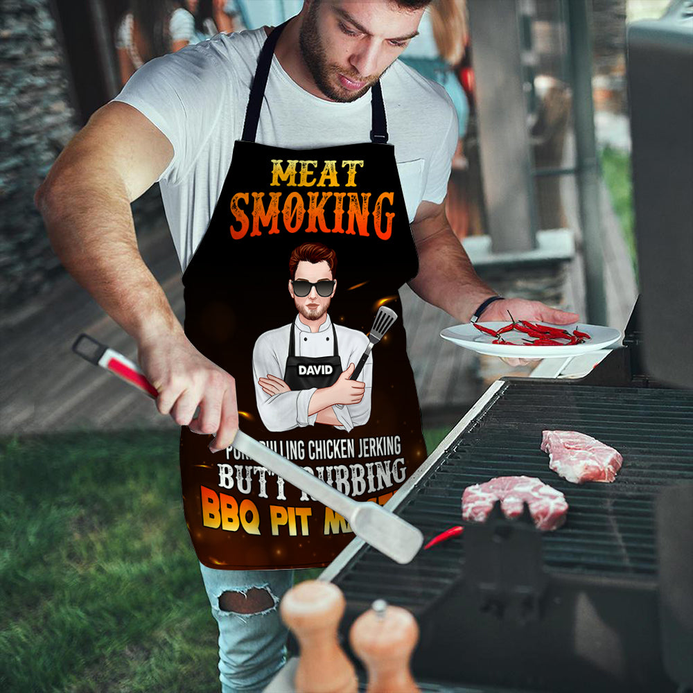 Personalized Gifts For Dad Aprons Meat Smoking 02KAHN060224TM - Aprons - GoDuckee