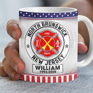 Custom Rank Badge Gifts For Firefighter Mug 03qhqn020824 - Coffee Mug - GoDuckee