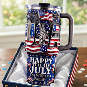 USA Happy 4th July Tumbler - Personalized Gifts For Family 05padt100626 - Tumbler Cup - GoDuckee