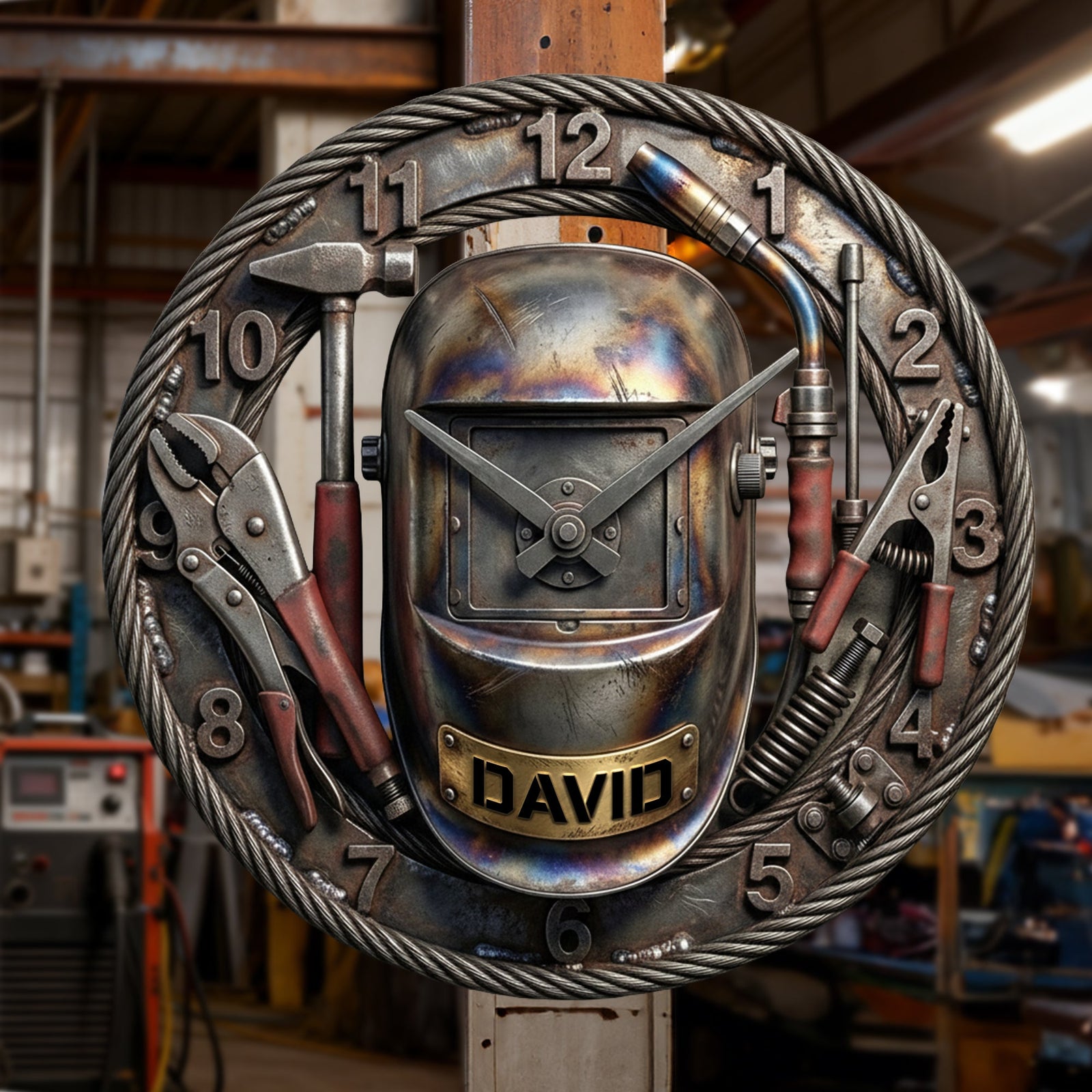 Welder Wall Clock - Personalized Gifts For Welder 1 Layer Acrylic Hanging Wall Clock 02KILU140126 - Hanging Wall Clock - GoDuckee