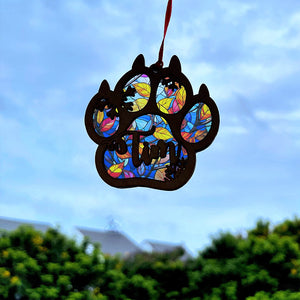 Gift For Cat Lover, Personalized Suncatcher Ornament, Memorial Gift, Gift For Christmas - Ornament - GoDuckee