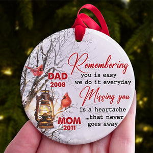 Personalized Memorial Gifts, Christmas Ceramic Ornament 02ACDT171024 - Ornament - GoDuckee