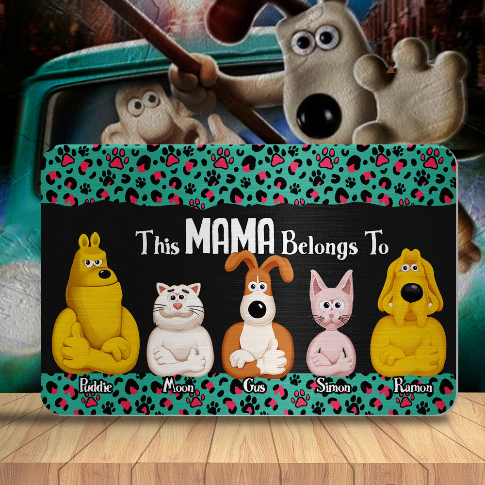 Personalized Gifts For Mom Aluminum Wallet Card Mom With Furry Babies 021KALU210125PA - Wallet Card - GoDuckee
