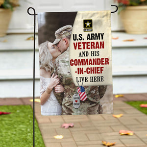 Veteran And His Commander-In-Chief 04acqn141223 Personalized Flag Upload Photo - Flag - GoDuckee