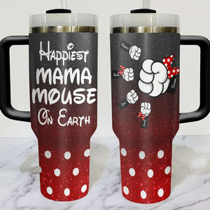 Personalized Gifts For Mom Tumbler Happiest Mama On Earth 02NAHN240124 - Tumbler Cups - GoDuckee