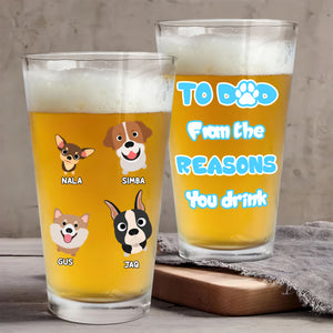 Personalized Gifts For Dog Dad Beer Glass 04qhmh140524 Father's Day Gift - Drinkware - GoDuckee