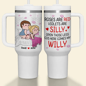 Personalized Gifts For Girlfriend Tumbler Cos Here Comes My Willy - Tumbler Cups - GoDuckee