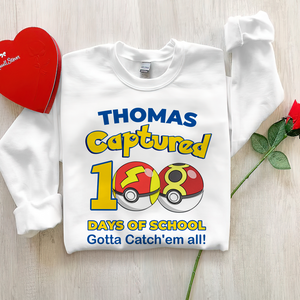 Personalized Gifts For Kids Shirt 01ohpu020125 Captured 100 Days Of School - Shirts - GoDuckee