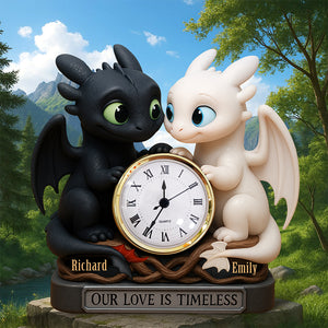 Couple Forever Desk Clock Plaque Personalized Gifts For Couple 05TOQN050625 - Clock Plaques - GoDuckee