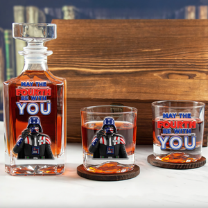 Independence Day Decanter Set - Personalized Gift For Americans 04OHLU100625 - Whiskey Bottle - GoDuckee