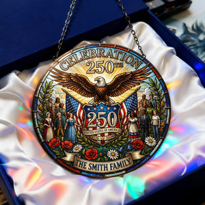 American 250th Celebration Suncatcher Ornament - Personalized Gifts For Patriots 04tylu260226 - Ornament - GoDuckee