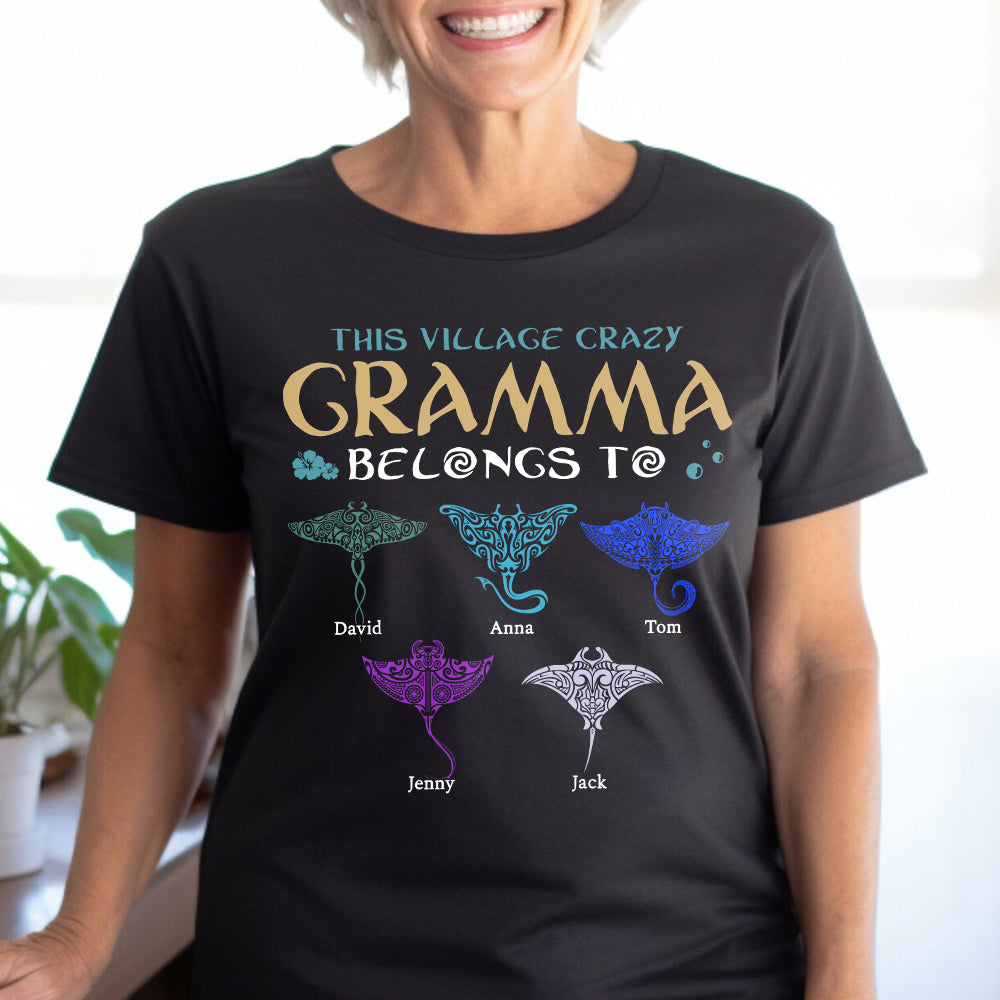 Personalized Gifts For Grandma Shirt This Village Crazy Grandma Belongs To 03qhtn060224 - 2D Shirts - GoDuckee