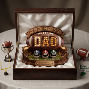 USA Football Best Dad Acrylic Plaque - Personalized Gifts For Dad 05PALU040526 - Shaped Plaques - GoDuckee