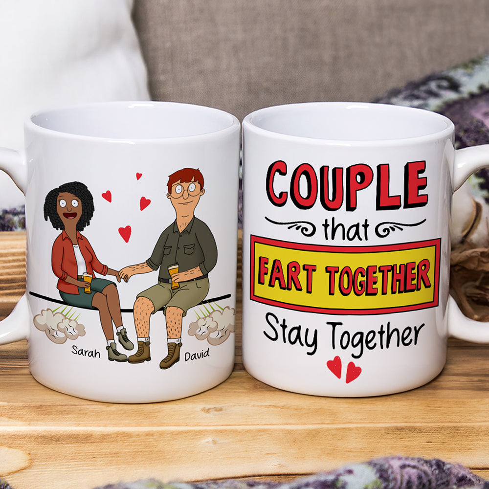 Personalized Gifts For Couple Coffee Mug Couple Fart Together 04OHQN110225PA-Homacus