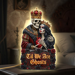 Gothic Skeleton Couple Acrylic Light Box – Personalized Gifts For Couple 04huqn091225 - Light Box - GoDuckee